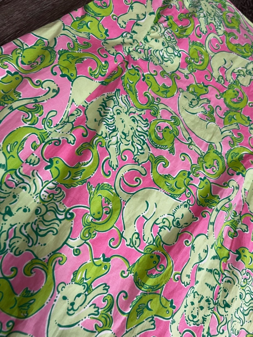 Vintage RARE Lilly Pulitzer Fried Catfish Midi Dress Women's Size 14 A-Line - Picture 7 of 11
